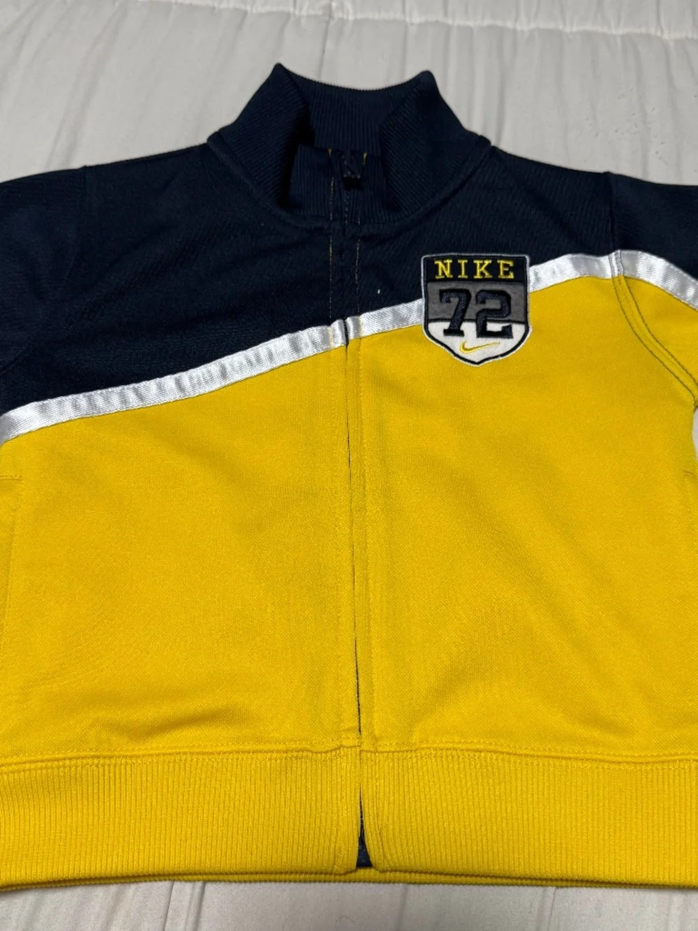 Nike 18M Yellow Blue Zip Up Jacket 72 Logo